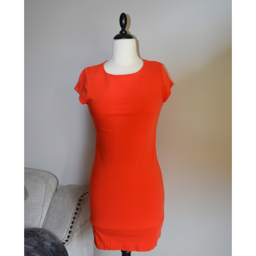 Coral Cap Sleeve Dress
